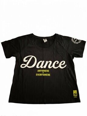 Zumba Wear Dance ANYWHERE + EVERYWHERE cropped Tshirt NWOT Size Small
